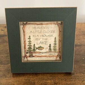 Cute wooden picture decor (Lake)